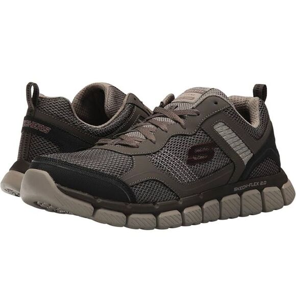 Skechers Skech Flex 2.0 Men’s 7 Athletic Shoes Gray Running Casual Comfort - Picture 1 of 9